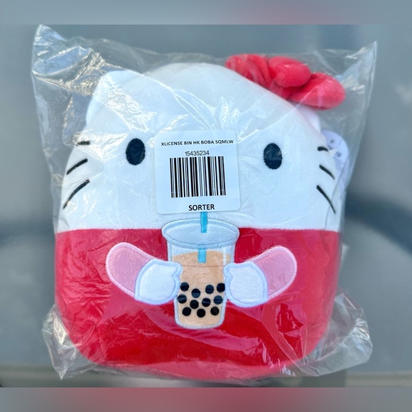 Squishmallows🎀Hello Kitty With Boba Plush - Picture 5 of 5